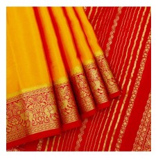 Kuberan Mysore Silk Orange Red Saree [कुबेरन् मैसूरु कौशेय नारङ्गवर्ण रक्तवर्ण शाटिका]